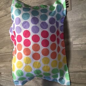 Rainbow Polkadotted silk pillow case